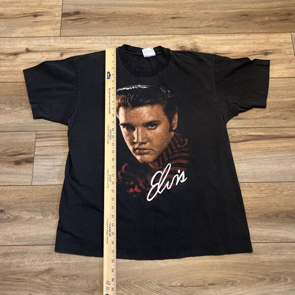 VTG 1990 Elvis Presley Winterland Graphic T Shirt Adult SZ XL Black 90s Music - Picture 7 of 12